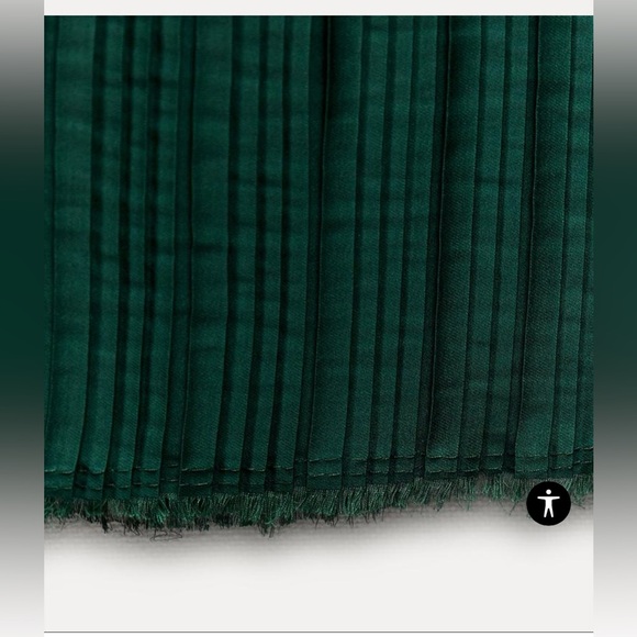 Zara Pleated Green Trousers NWT - Picture 6 of 10